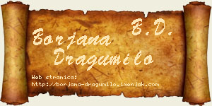 Borjana Dragumilo vizit kartica
